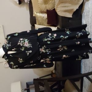 Boho Floral print dress with keyhole front detail size small